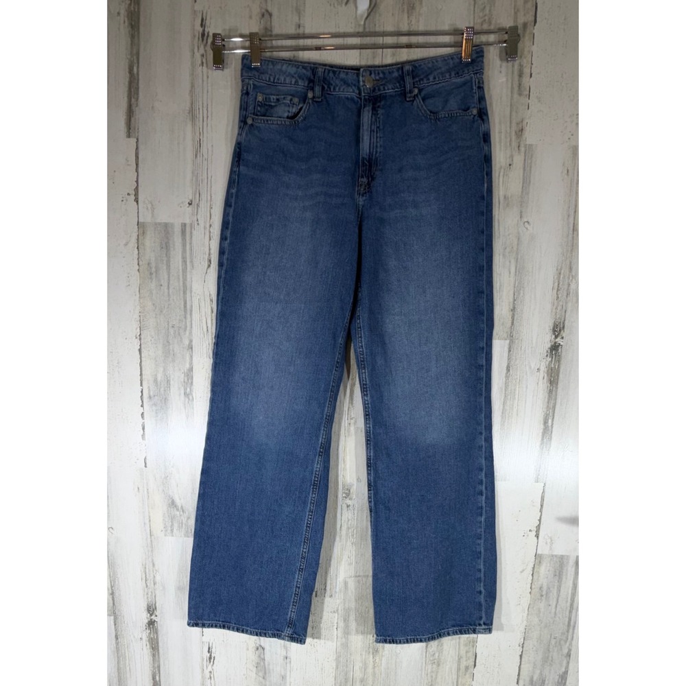 Aeropostale High Rise‎ Wide Leg Jeans 12 Medium Wash Fading 100% Cotton Baggy